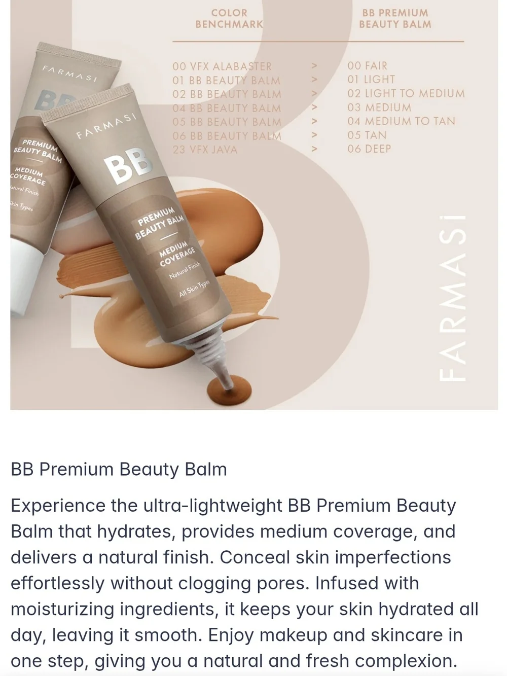 Farmasi BB Premium Beauty Balm - Medium
